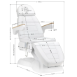 Elektrinė kosmetologinis gultas SILLON Lux 273b SH, 3 variklių, baltos spalvos Elektrinė kosmetologinis gultas SILLON Lux 273b SH, 3 variklių, baltos spalvos