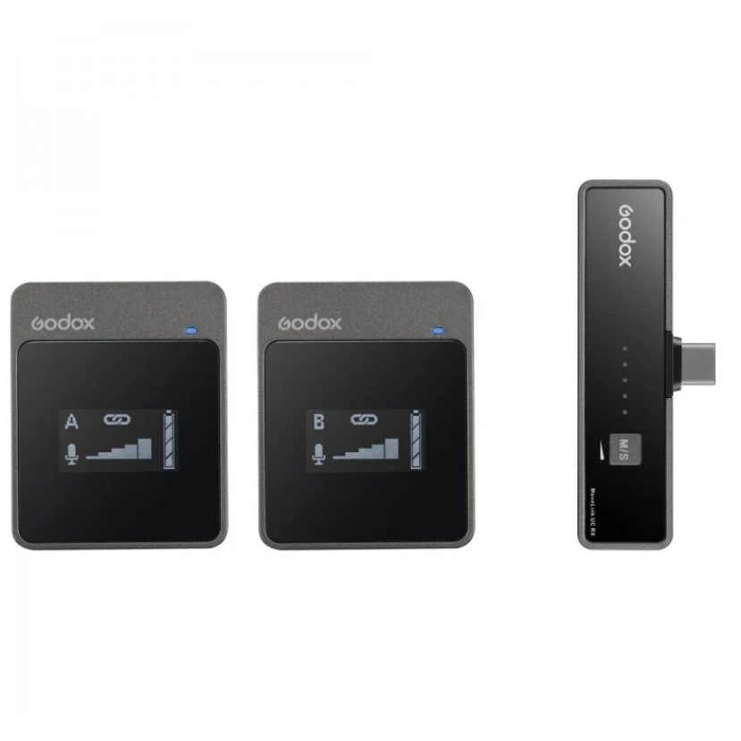 Godox-Movelink-UC2 2.4GHz-bevielė-mikrofonų-sistema-(USB Type-C) Godox-Movelink-UC2 2.4GHz-bevielė-mikrofonų-sistema-(USB Type-C)